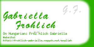 gabriella frohlich business card